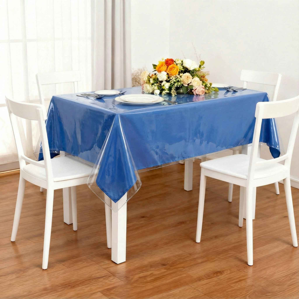 Clear Plastic Tablecloth Protector – 100% Waterproof Vinyl Table Cover