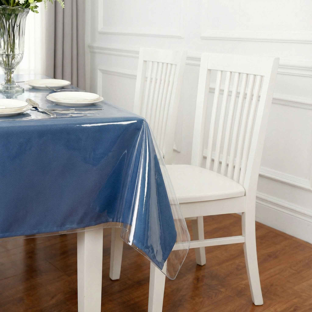 Clear Plastic Tablecloth Protector – 100% Waterproof Vinyl Table Cover