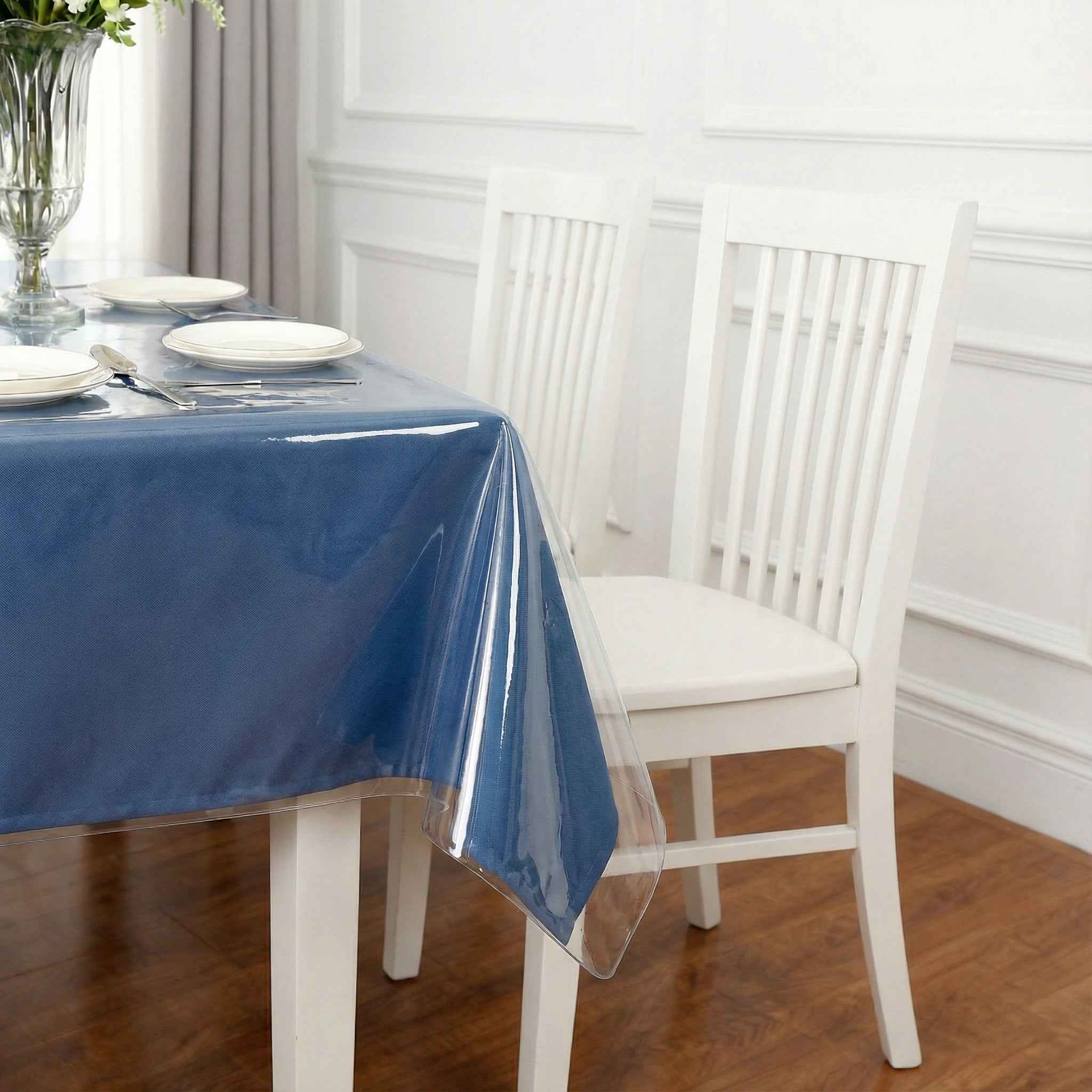 Clear Plastic Tablecloth Protector – 100% Waterproof Vinyl Table Cover